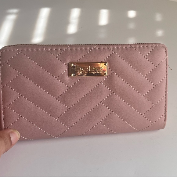 bebe Handbags - Bebe Blush Quilted Wallet